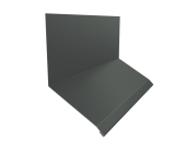 Планка примыкание верхнее к стене фальц Grand Line 150х130х20 0,45 PE с пленкой RAL 7005 мышино-серый (3м) Центр Кровли