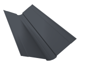 Планка ендовы верхней фигурной 150x150 0,5 PurPro с пленкой RAL 7024 мокрый асфальт (3м) Центр Кровли