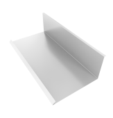 Планка примыкания нижняя к трубе 130х240 0,5 Satin с пленкой RAL 9003 сигнальный белый (3м) Центр Кровли