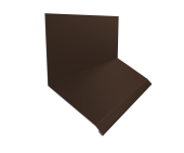 Планка примыкание верхнее к стене фальц 150х130х20 Grand Line 0,45 Drap TwinColor RAL 8017 шоколад (3м) Центр Кровли