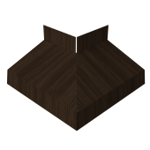 Угол отлива внешний 50 0,45 Print Elite с пленкой Coffee Wood TwinColor Центр Кровли