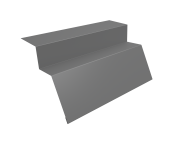 Планка карнизная для металлочерепицы квинта Uno 0,5 Satin с пленкой RAL 9006 бело-алюминиевый (2м) Центр Кровли