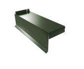 Планка торцевая сегментная Квадро профи Левая стартовая 0,5 Satin Matt TX RAL 6020 хромовая зелень Центр Кровли