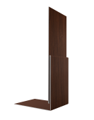Планка приемная оконная 0,45 Print Elite Choco Wood TwinColor (2м) Центр Кровли