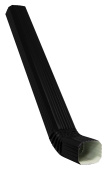 Труба прямоугольная с коленом Vortex Matt 1м RAL 9005 Центр Кровли
