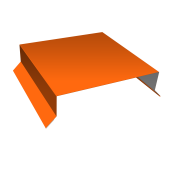 Парапетная крышка прямая 150мм 0,45 PE с пленкой RAL 2004 оранжевый (3м) Центр Кровли