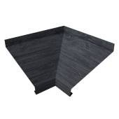 Угол отлива внутренний 200 0,45 Print Premium с пленкой Grey Wood TwinColor Центр Кровли