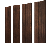Штакетник Twin с прямым резом 0,45 Print Premium Cherry Wood Dark FTC Центр Кровли