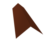 Планка конька плоского 145х145 0,45 PE с пленкой RAL 3009 оксидно-красный (3м) Центр Кровли