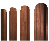 Штакетник П-образный А фигурный 0,45 Print Premium Rowan Wood Intense FTC Центр Кровли