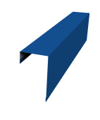 Планка торцевая фасадная фальц 65мм 0,45 PE с пленкой RAL 5005 сигнальный синий (2м) Центр Кровли