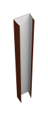 Крепежная планка верхняя Texas 0,5 Satin RAL 3009 оксидно-красный (2,5м) Центр Кровли