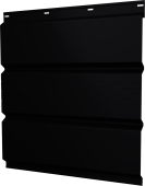 Софит металлический Классик Grand Line центральная перфорация 0,45 PE с пленкой RAL 9005 черный Центр Кровли