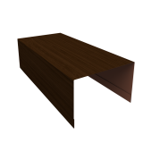 Крышка для забора из сайдинга (Блок-хаус new) 0,45 Print Elite Choco Wood TwinColor (2,5м) Центр Кровли