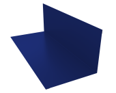 Планка примыкания 130х160мм 0,45 PE с пленкой RAL 5002 ультрамариново-синий (3м) Центр Кровли