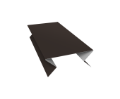 Планка угла внешнего составная нижняя Экобрус Grand Line 0,5 PurPro матовый RR 32 темно-коричневый (3м) Центр Кровли