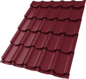 Профиль волновой "Квинта плюс" ("Kvinta plus") 0,45 Drap СТ RAL 3005 красное вино Центр Кровли