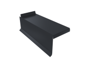 Планка торцевая сегментная Квадро профи Grand Line Левая 0,45 Drap ТХ двухсторонний RAL 7024 мокрый асфальт Центр Кровли