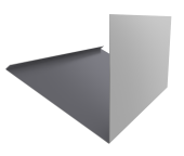 Планка примыкание верхнее к трубе фальц Grand Line 0,5 Satin с пленкой RAL 7004 сигнальный серый (3м) Центр Кровли