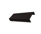 Ламель обратная 125 забора жалюзи Texas стартовая/финишная для калиток и ворот 0,5 Velur X с пленкой RAL 9005 черный Центр Кровли