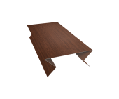 Планка угла внешнего составная нижняя 0,45 Print Elite Choco Wood TwinColor (3м) Центр Кровли