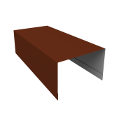 Крышка для забора из сайдинга (Блок-хаус new) 0,45 PE RAL 3009 оксидно-красный (3м) Центр Кровли