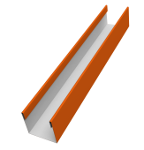 Стойка жалюзи Milan Slim 0,45 PE RAL 2004 оранжевый (2,5м) Центр Кровли