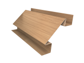Планка угла внутреннего сложного Экобрус Grand Line 0,45 Print Elite Honey Wood TwinColor (2м) Центр Кровли