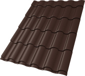 Профиль волновой "Кредо" ("Kredo") 0,45 Drap RAL 8017 шоколад Центр Кровли