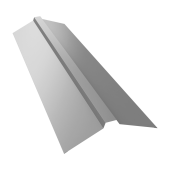 Планка конька прямоугольного 115х30х115 0,5 Satin с пленкой RAL 9003 сигнальный белый (3м) Центр Кровли