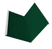 Планка примыкания 115х115 Grand Line Фартук S4 пристенный уголовой 0,5 Сатин матовый ТХ RAL 6005 зеленый мох (2м) Центр Кровли