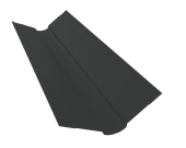 Планка ендовы верхней фигурной 100x100 0,45 Drap ST RAL 7016 антрацитово-серый (2м) Центр Кровли