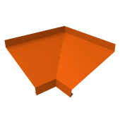 Угол отлива внутренний 150 0,45 PE с пленкой RAL 2004 оранжевый Центр Кровли