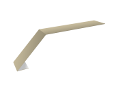 Планка карнизная для мягкой кровли 100х60 0,5 Satin с пленкой RAL 1015 светлая слоновая кость (2м) Центр Кровли