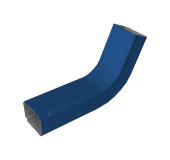 Колено трубы гофрированное Vortex Lite 76х102мм PE RAL 5002 ультрамариново-синий Центр Кровли