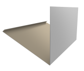 Планка примыкание верхнее к трубе фальц 0,45 PE с пленкой RAL 1015 светлая слоновая кость (2м) Центр Кровли