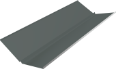 Планка ендовы нижней с компенсатором Grand Line 0,45 PE с пленкой RAL 7005 мышино-серый (2м) Центр Кровли