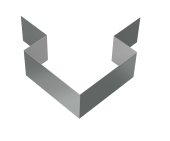 Угол внешний симметричный фибросайдинга 0,45 PE с пленкой RAL 7005 мышино-серый (2м) Центр Кровли