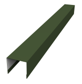 Стойка боковая крепежная для забора жалюзи Palermo 0,5 Satin Matt TX RAL 6020 хромовая зелень (3м) Центр Кровли