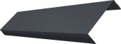 Ламель обратная 100 забора жалюзи Техас Grand Line 0,5 Полидэкстер TwinColor RAL 7024 мокрый асфальт Центр Кровли