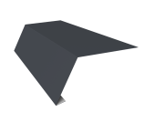 Планка карнизная для мягкой кровли 65х50 Grand Line Фартук S1 карнизный 0,5 Сатин матовый RAL 7024 мокрый асфальт (3м) Центр Кровли