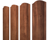Штакетник Круглый фигурный 0,45 Print Premium Rowan Wood Intense FTC Центр Кровли