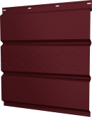 Софит металлический Классик Grand Line центральная перфорация 0,45 Drap с пленкой RAL 3005 красное вино Центр Кровли