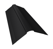 Планка конька фигурного 150x150 0,5 Drap RAL 9005 черный (3м) Центр Кровли