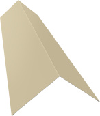 Планка конька плоского 145х145 Grand Line 0,5 Сатин с пленкой RAL 1015 светлая слоновая кость (3м) Центр Кровли