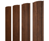 Штакетник Полукруглый Slim с прямым резом 0,45 Print-Double Premium Golden Wood Fresh Центр Кровли