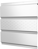 Софит металлический Классик v01 Grand Line центральная перфорация 0,45 PE-Double с пленкой RAL 9003 сигнальный белый Центр Кровли