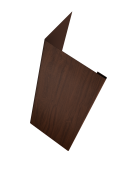 Нащельник (для калиток и ворот) 25х35 жалюзи Milan, Tokyo, Palermo 0,45 Print Elite Choco Wood TwinColor (L1,68) Центр Кровли