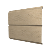 Софит ЭкоБрус new c перфорацией 0,45 Print Elite с пленкой Milky Wood TwinColor Центр Кровли