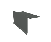 Планка ветровая с отгибом для мягкой кровли 100х20х70 0,45 PE с пленкой RAL 7005 мышино-серый (3м) Центр Кровли